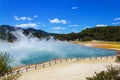 The Champagne Pool at Wai-O-Tapu or Sacred Waters Ã¢â¬â Thermal Wonderland Rotorua New Zealand Royalty Free Stock Photo